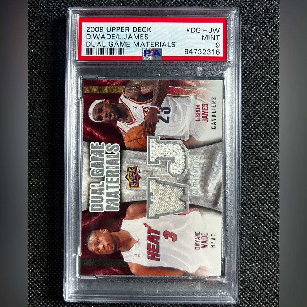 LeBron James / Dwyane Wade 2009 Upper Deck Game Materials Dual  PSA 9 MINT